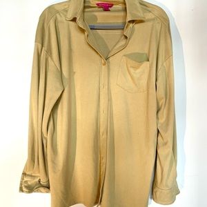 Tan Suede Sunny Leigh Button Down Shirt (Sized S)